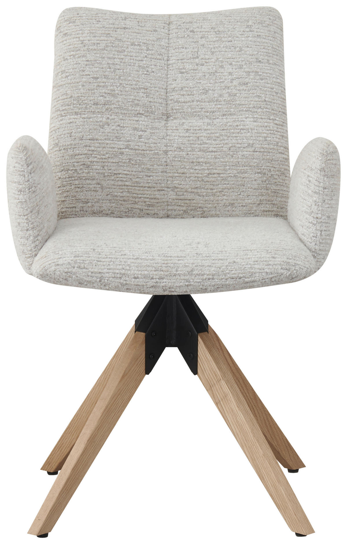 ARMLEHNSTUHL  in Eisen Struktur  - Eichefarben/Beige, Design, Holz/Textil (58/85/64cm) - Carryhome