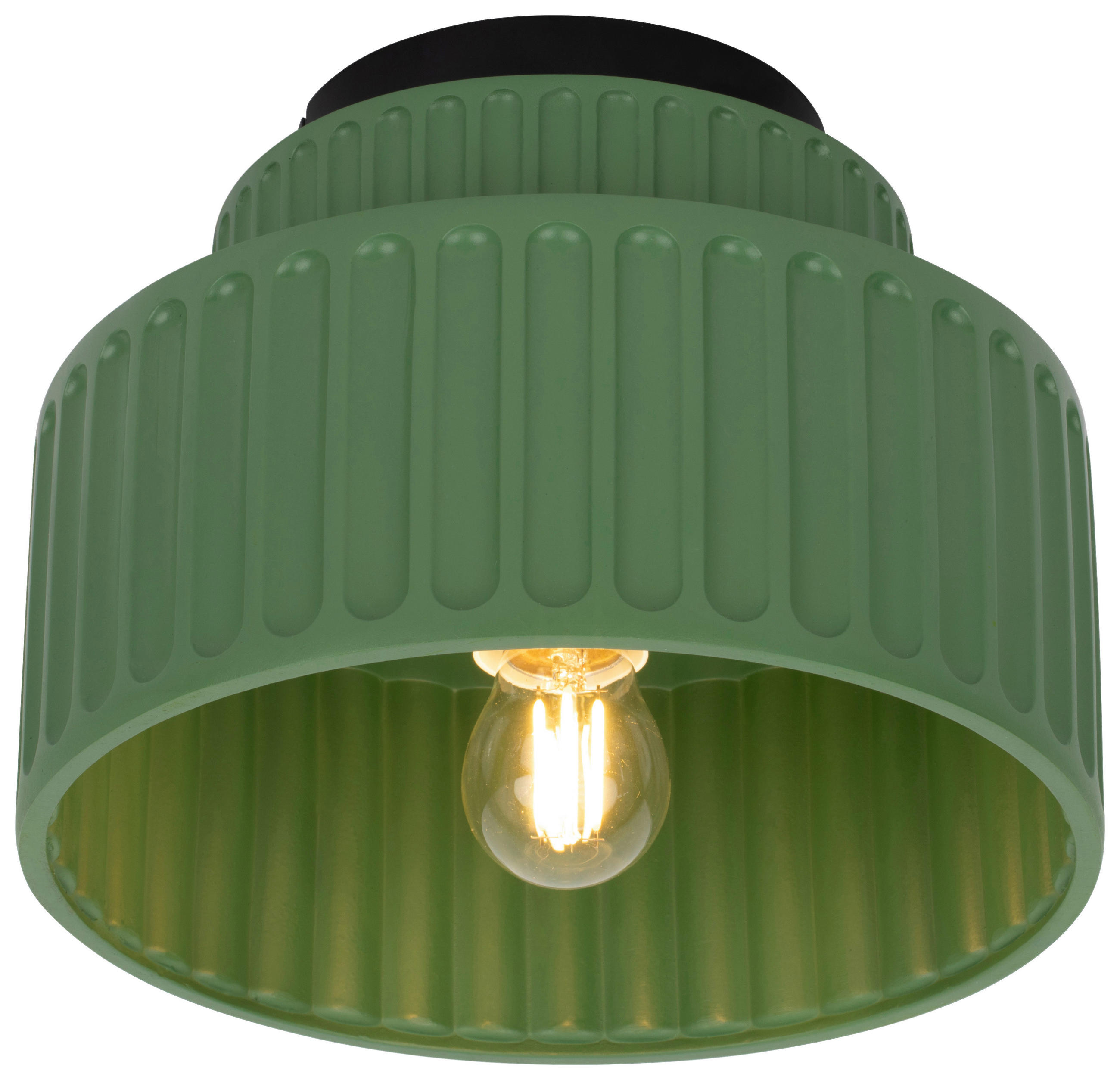 DECKENLEUCHTE 23/18,5 cm   - Grün, Design, Kunststoff/Metall (23/18,5cm) - Collet's Monde