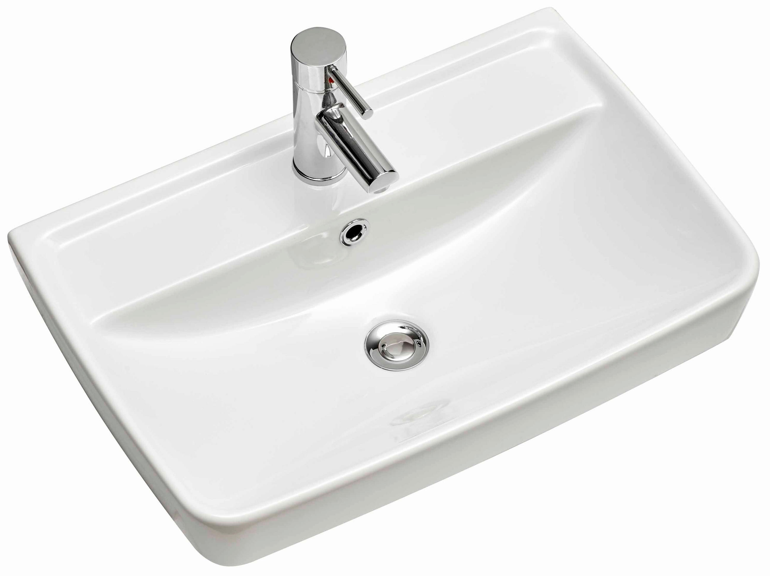 WASCHBECKEN 60/9/40 cm  - Weiß, Design, Keramik (60/9/40cm) - Xora