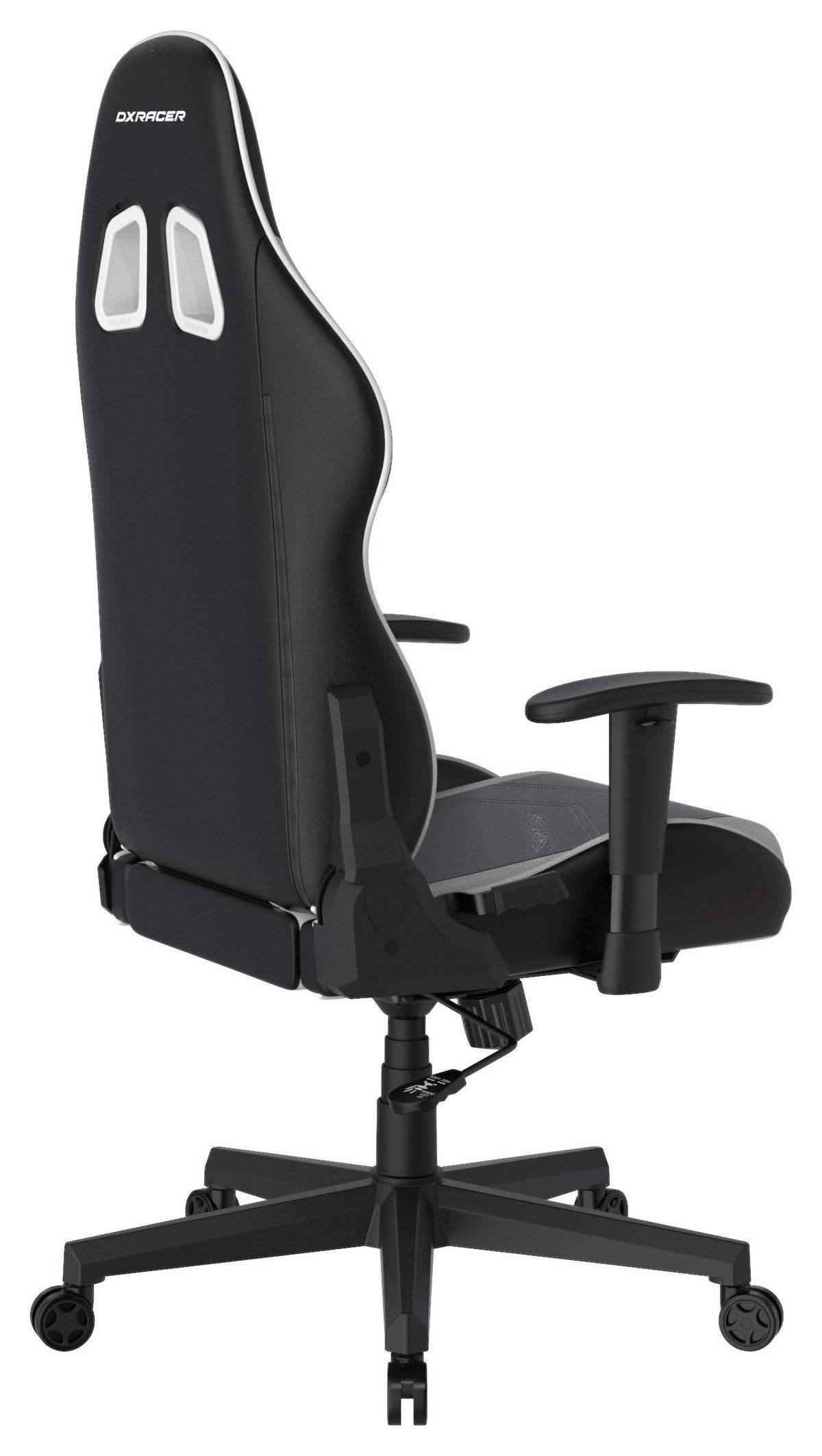GAMINGSTUHL Weiß, Schwarz Kunststoff, Textil   - Schwarz/Weiß, MODERN, Kunststoff/Textil (67/126/67cm) - Dxracer