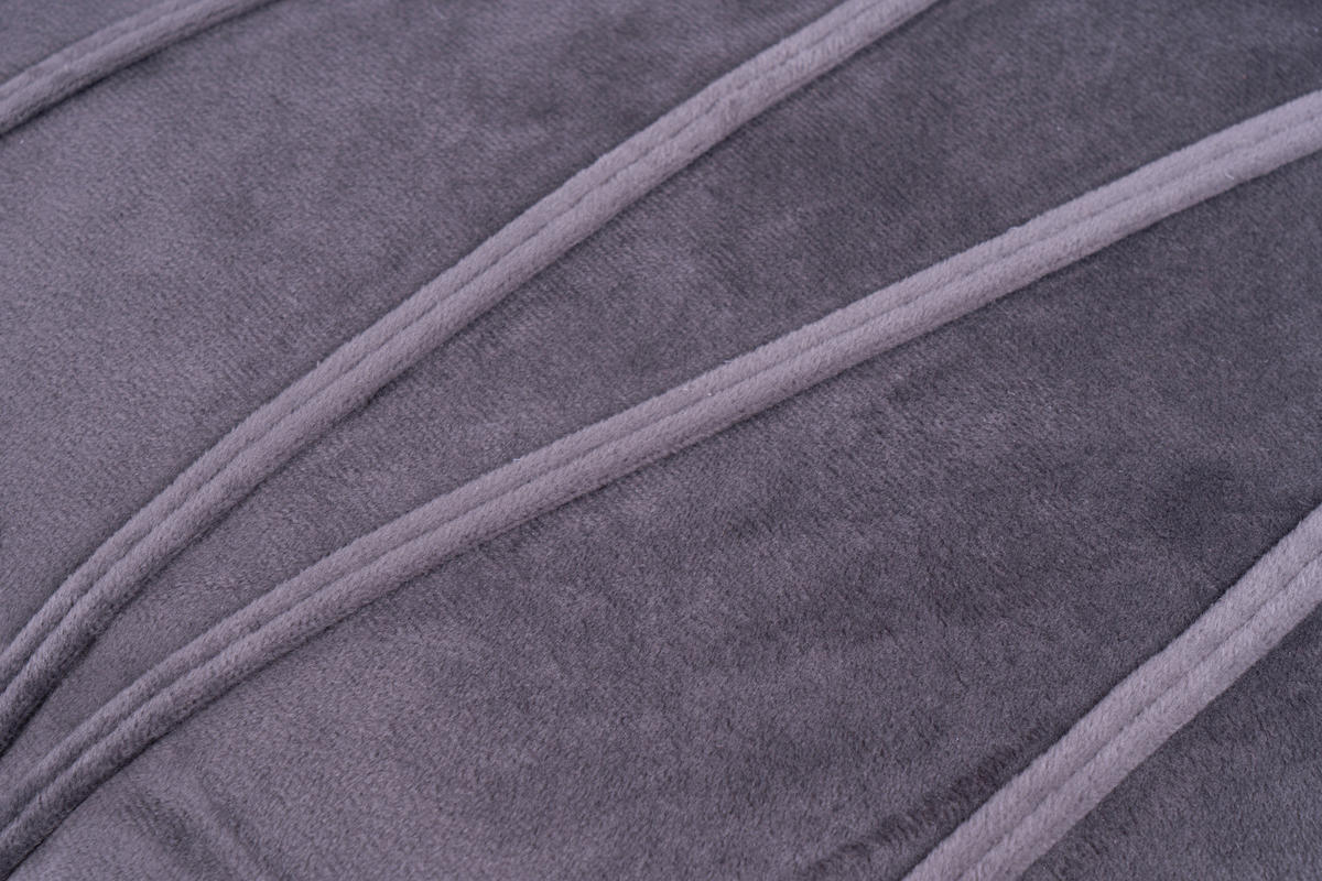 MĚKKÁ PŘIKRÝVKA A POLŠTÁŘ, polyester,  - barvy grafitu, Konvenční, textil (130/170/1,7cm)