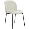 STUHL  in Eisen Webstoff  - Weiss/Schwarz, Trend, Holz/Textil (46/86/60cm) - P & B