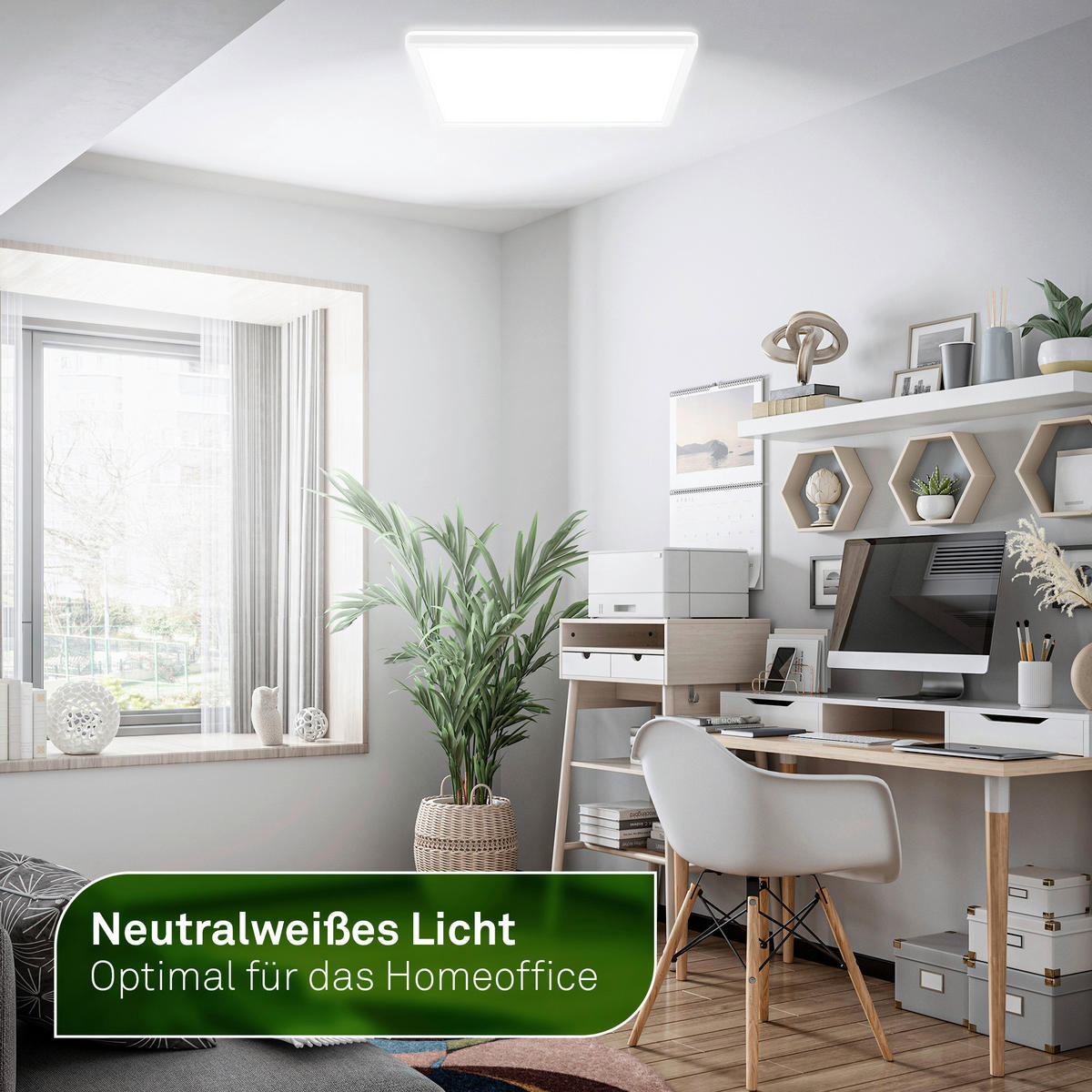 LED-PANEEL Tava A 42/42/3 cm   - Weiß, Basics, Kunststoff (42/42/3cm) - Briloner