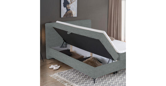 BOXBETT 180/200 cm in Grau - Schwarz/Grau, Design, Holz/Holzwerkstoff (180/200cm) - Xora