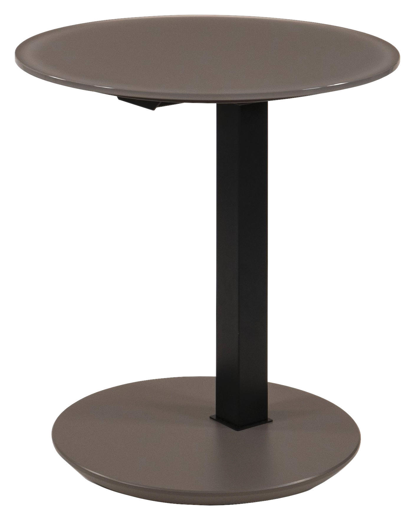 BEISTELLTISCH 50/50/49-77 cm Grau, Schwarz, Beige rund  - Beige/Schwarz, Design, Glas/Holzwerkstoff (50/50/49-77cm) - Boxxx