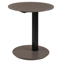 BEISTELLTISCH in Metall, Glas, Holzwerkstoff 50/50/49-77 cm  - Beige/Schwarz, Design, Glas/Holzwerkstoff (50/50/49-77cm) - Novel