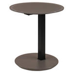 BEISTELLTISCH in Metall, Glas, Holzwerkstoff 50/50/49-77 cm  - Beige/Schwarz, Design, Glas/Holzwerkstoff (50/50/49-77cm) - Novel