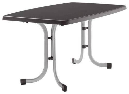 GARTENKLAPPTISCH 150/90/72 cm Metall rechteckig  - Anthrazit/Graphitfarben, Basics, Kunststoff/Metall (150/90/72cm) - Sieger
