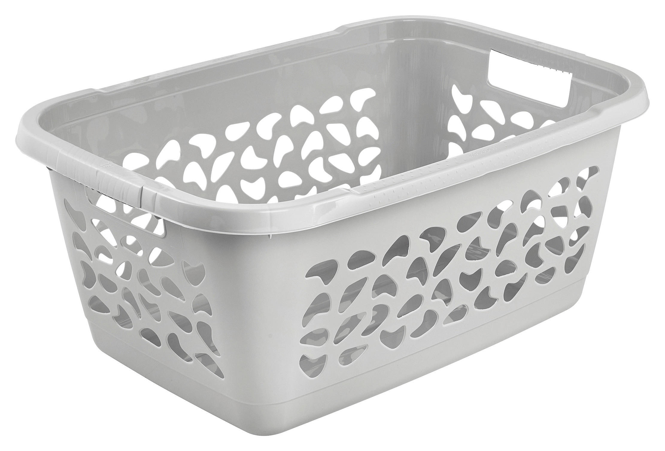 KORPA ZA VEŠ 65/44/28 cm - siva, Osnovno, plastika (65/44/28cm)