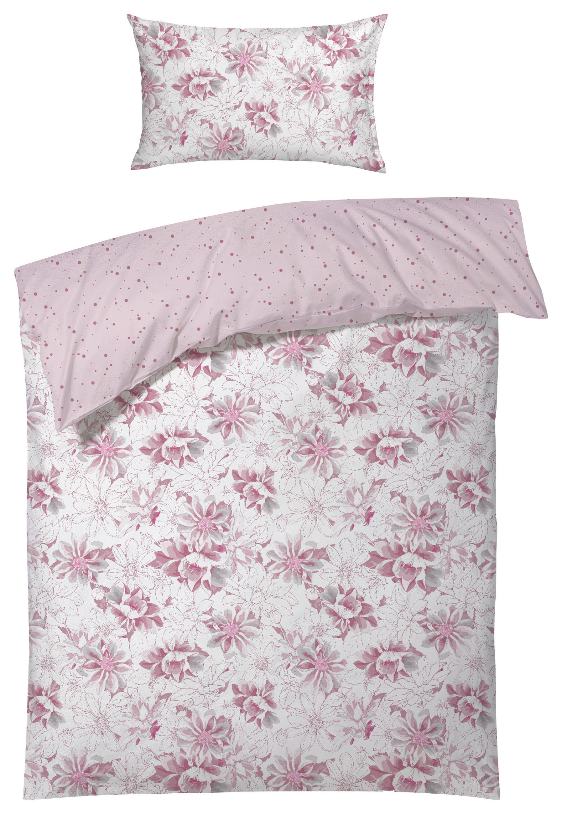 BETTWÄSCHESET Ella Satin 160/210 cm  50 cm/70 cm  - Multicolor, Trend, Textil (160/210cm) - Ambiente