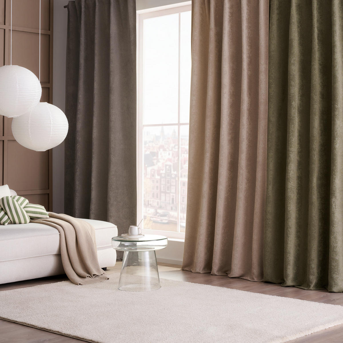 VERDUNKELUNGSVORHANG Verdunkelung  - Grün, Trend, Textil (132/260cm) - Dieter Knoll