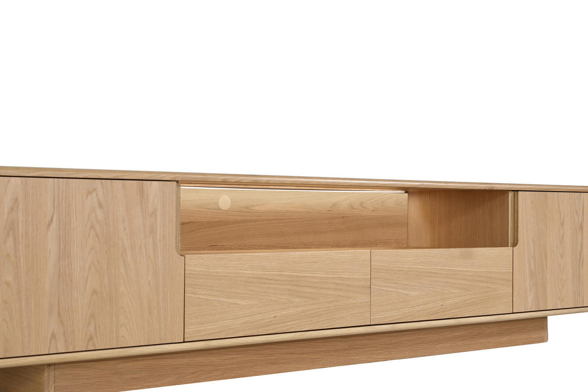 LOWBOARD  in 200/45/40 cm  - Naturfarben/Nickelfarben, Design, Holz/Holzwerkstoff (200/45/40cm) - Livetastic