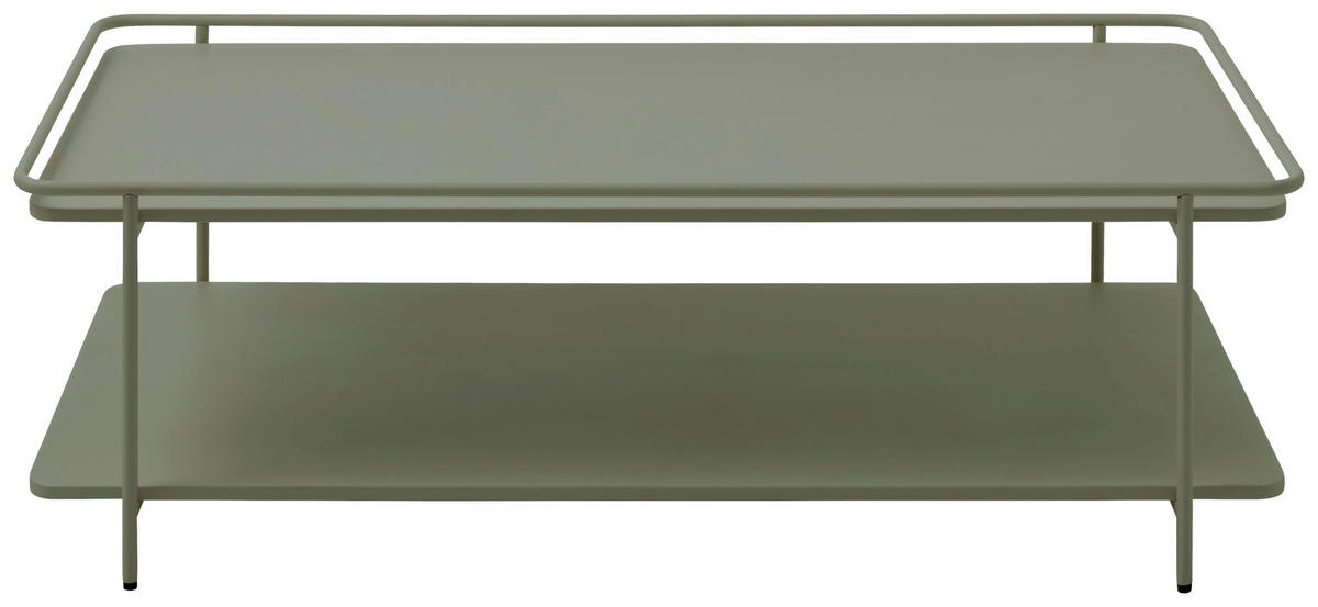 COUCHTISCH 110/55/34 cm rechteckig Olivgrün  - Olivgrün, Basics, Metall (110/55/34cm) - Xora