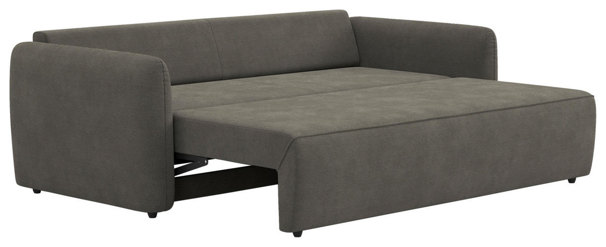 SCHLAFSOFA Cord Anthrazit  - Anthrazit/Schwarz, Trend, Kunststoff/Textil (222/89/102cm) - MID.YOU