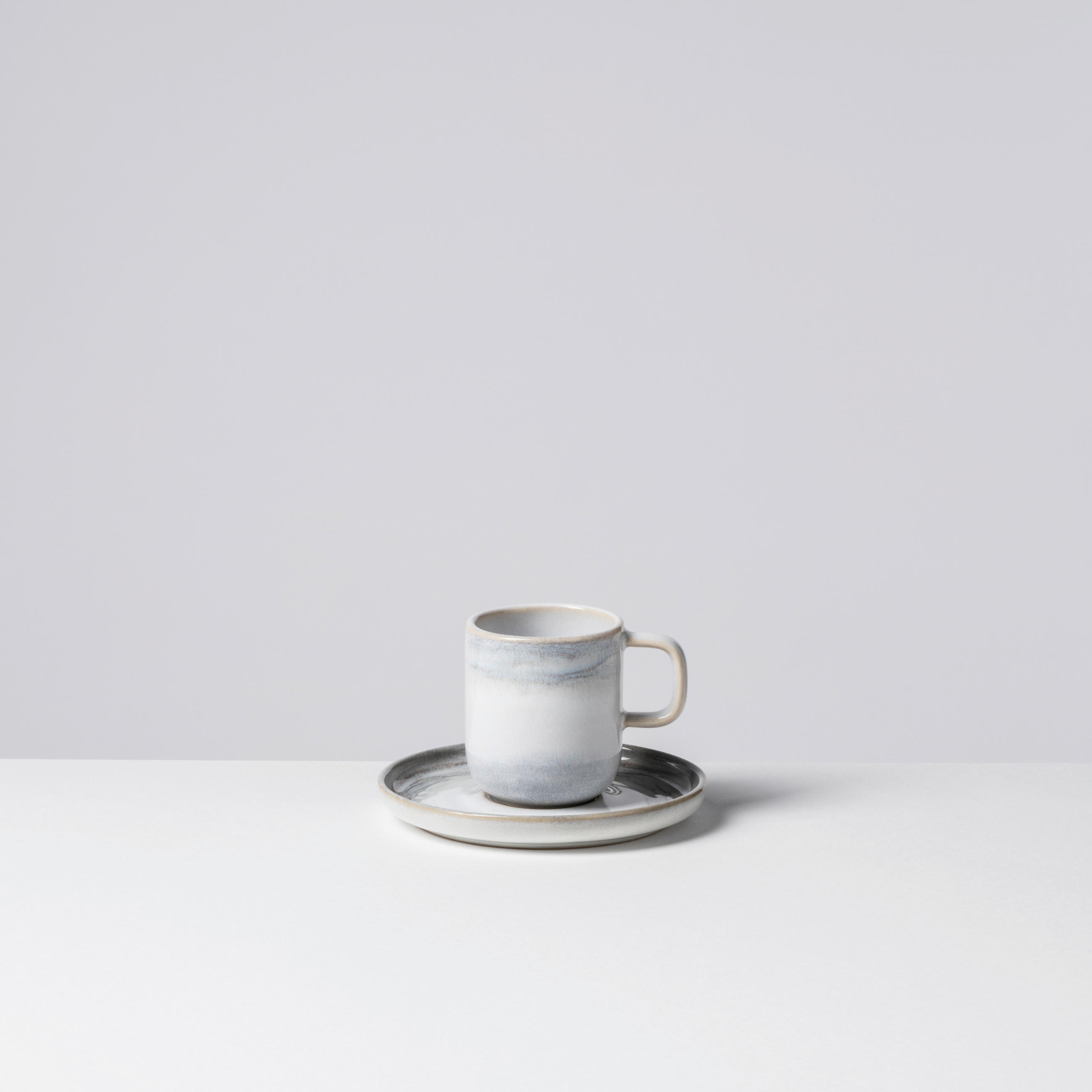 TASSENSET TIEFER SEE 8-teilig  - Hellgrau/Weiß, Basics, Keramik - Gipfelstück