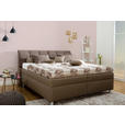 POLSTERBETT Matratze, gepolstertes Kopfteil, Lattenrost Braun 160/200 cm  - Alufarben/Braun, KONVENTIONELL, Textil (160/200cm) - Esposa