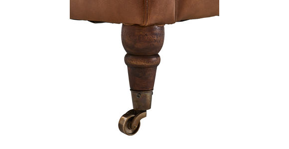 SESSEL in Echtleder Braun  - Braun, LIFESTYLE, Leder/Holz (84/88/83cm) - Landscape