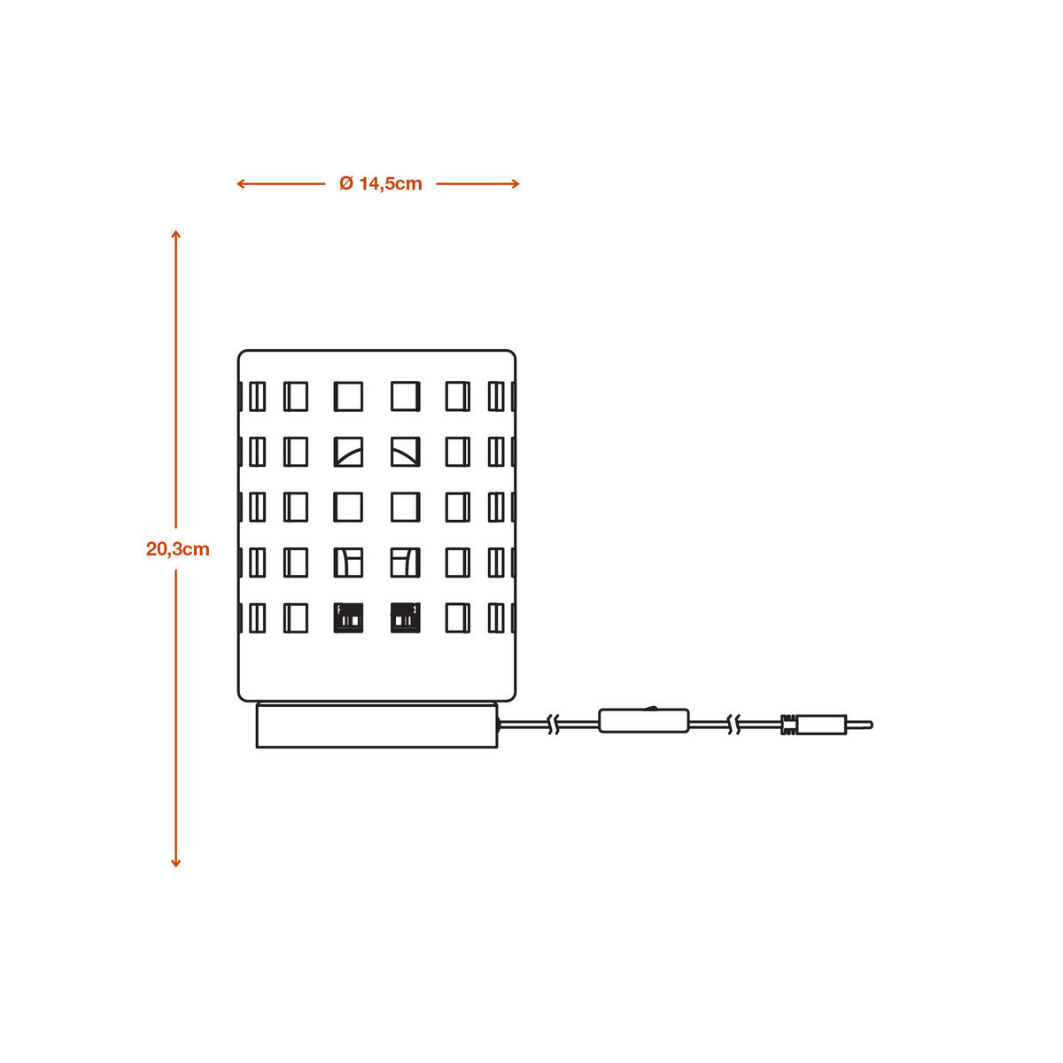 TISCHLEUCHTE 14,5/20,3 cm   - Braun, Natur, Stein/Metall (14,5/20,3cm) - Ledvance