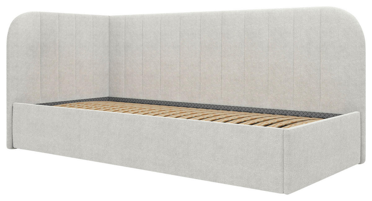 POLSTERBETT 90/200 cm  Beige  - Beige/Schwarz, Modern, Holz/Holzwerkstoff (90/200cm) - MID.YOU