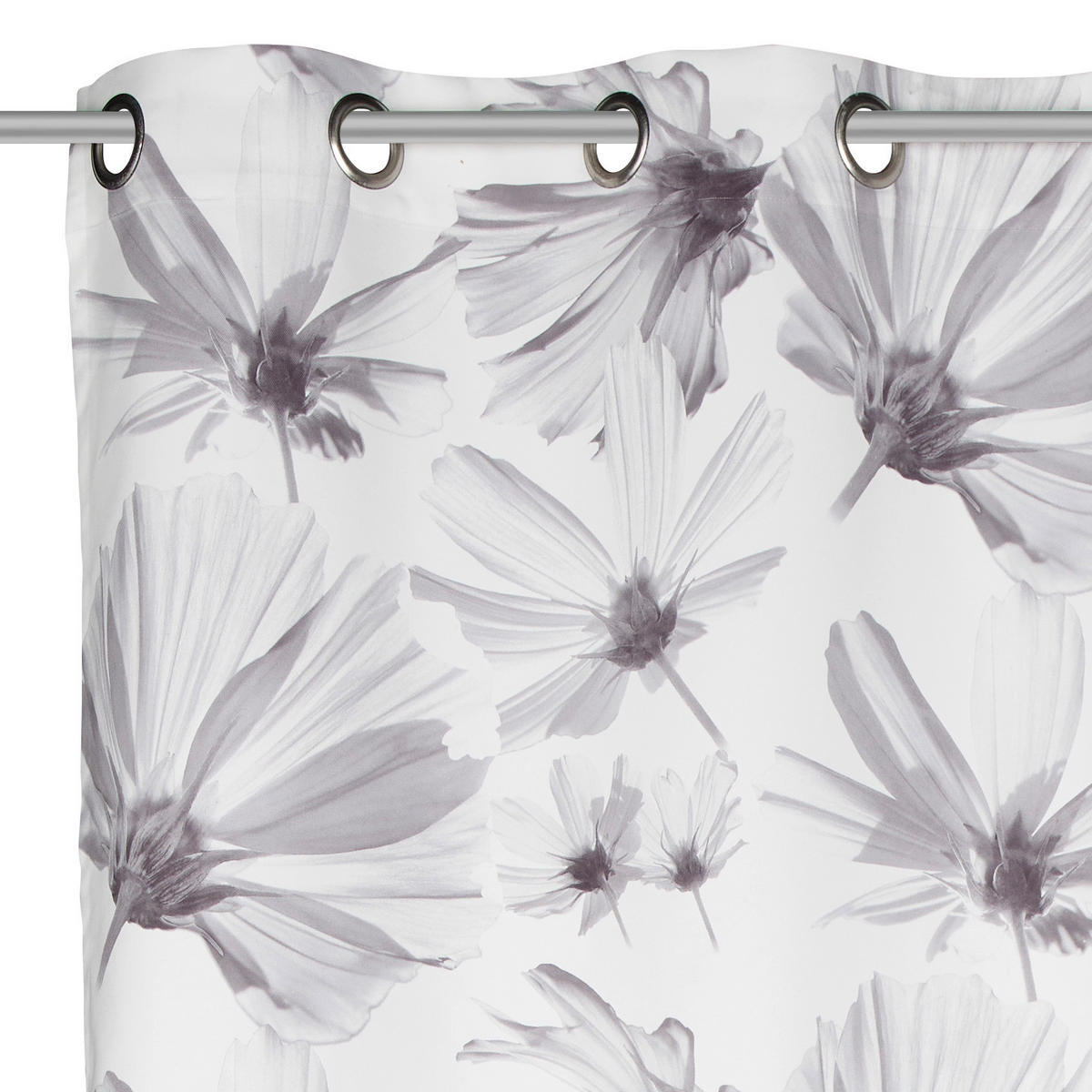 ÖSENSCHAL Bagna blickdicht 140/255 cm   - Silberfarben, Basics, Textil (140/255cm) - Ambiente