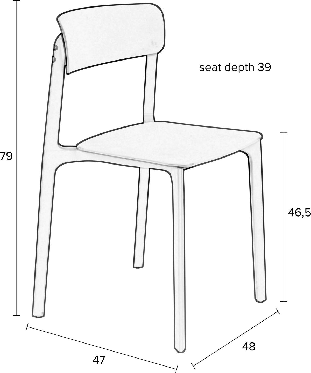STUHL - Schwarz, Design, Kunststoff (48/79/47cm) - Ambia Home