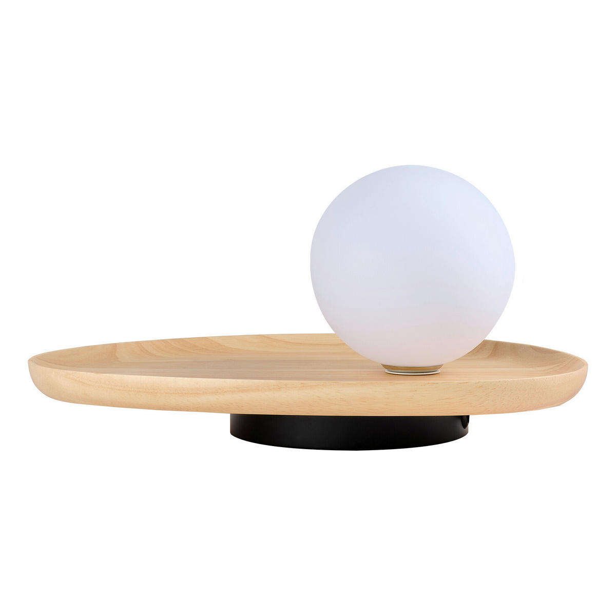 TISCHLEUCHTE 32,5/24/13,5 cm   - Naturfarben, Basics, Glas/Holz (32,5/24/13,5cm) - Osram