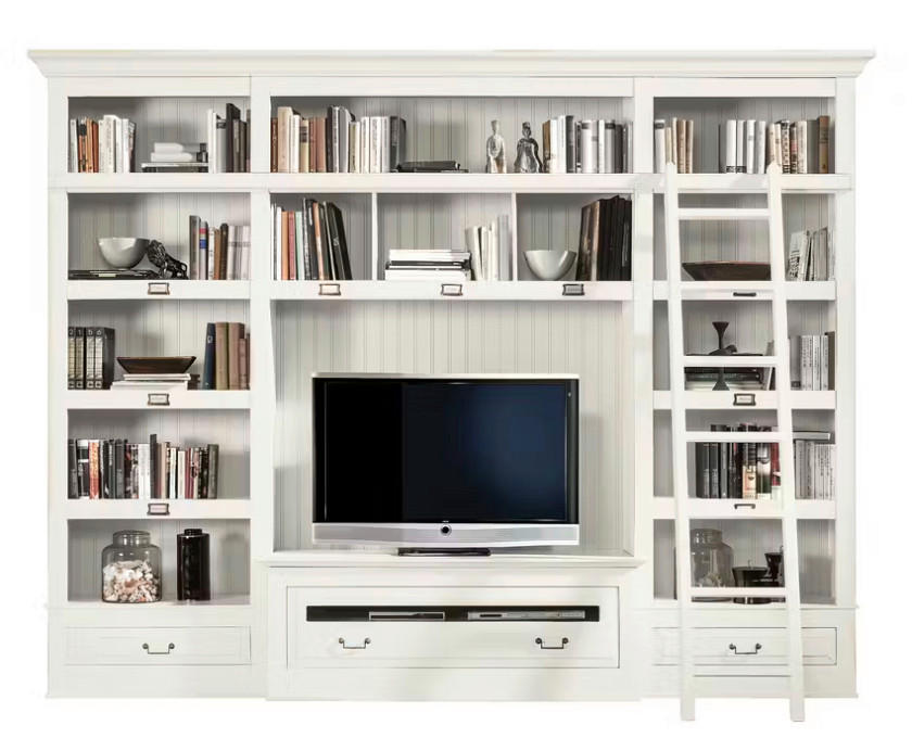 WOHNWAND UrbanClass 3-teilig  in Weiß  311/238,5/52-46,5 cm  - Creme/Bronzefarben, LIFESTYLE, Holz/Metall (311/238,5/52-46,5cm) - Livetastic