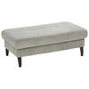 HOCKER in Textil Greige  - Greige/Schwarz, Modern, Textil/Metall (130/45/67cm) - Beldomo Style