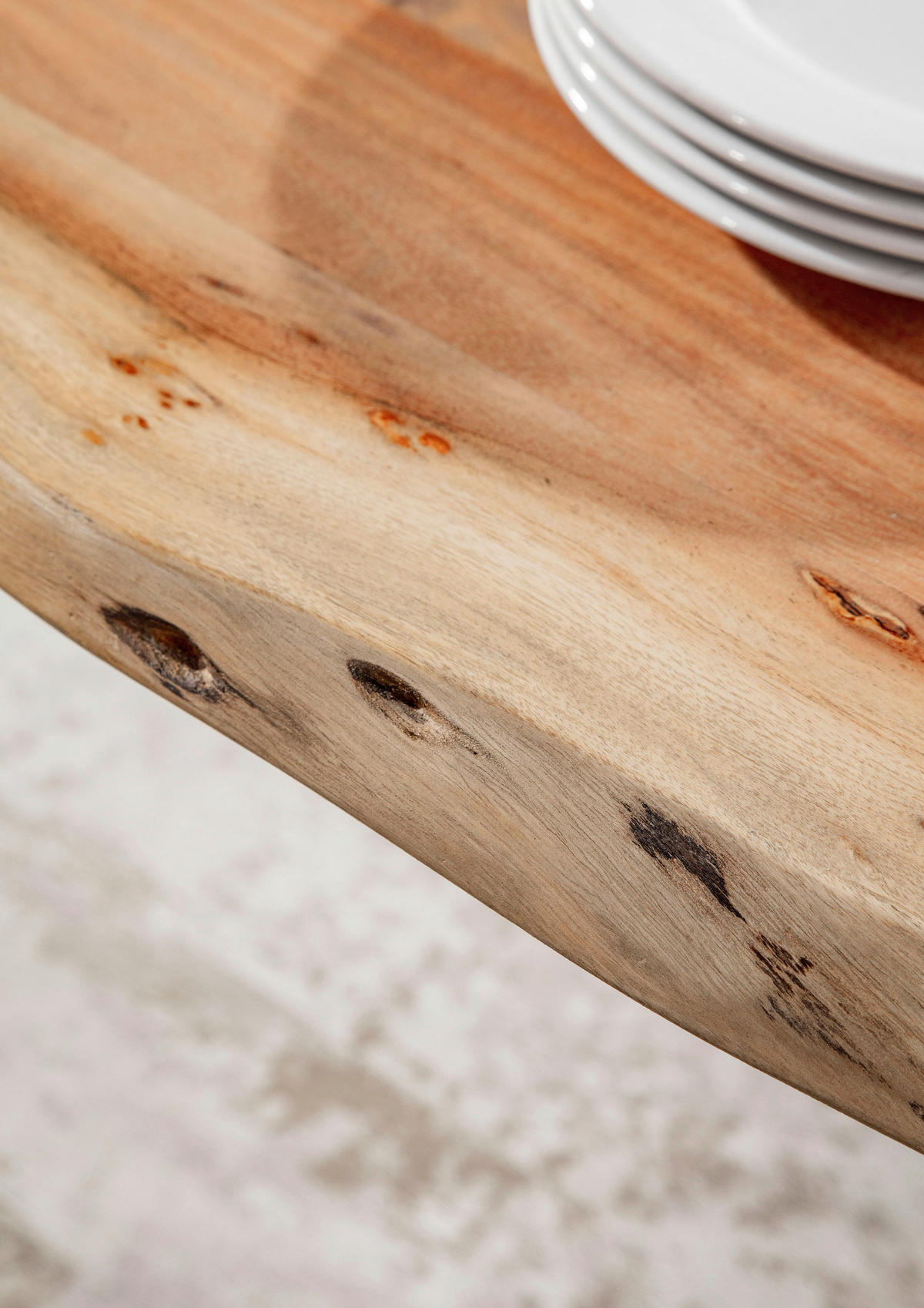 ESSTISCH in Holz, Metall 160/90/76 cm  - Schwarz/Akaziefarben, Design, Holz/Metall (160/90/76cm) - Landscape