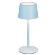 AKKU-TISCHLEUCHTE 9/22 cm  - Hellblau, Basics, Metall (9/22cm) - Novel