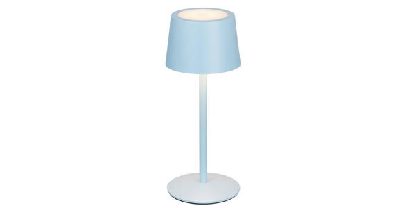 AKKU-TISCHLEUCHTE 9/22 cm  - Hellblau, Basics, Metall (9/22cm) - Novel