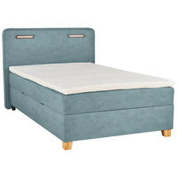 BOXBETT 120/200 cm  in Hellblau  - Hellblau, Konventionell, Holz/Textil (120/200cm) - Moderano