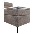 BOXSPRINGBETT 140/200 cm  in Hellbraun  - Hellbraun/Schwarz, Design, Textil/Metall (140/200cm) - Esposa