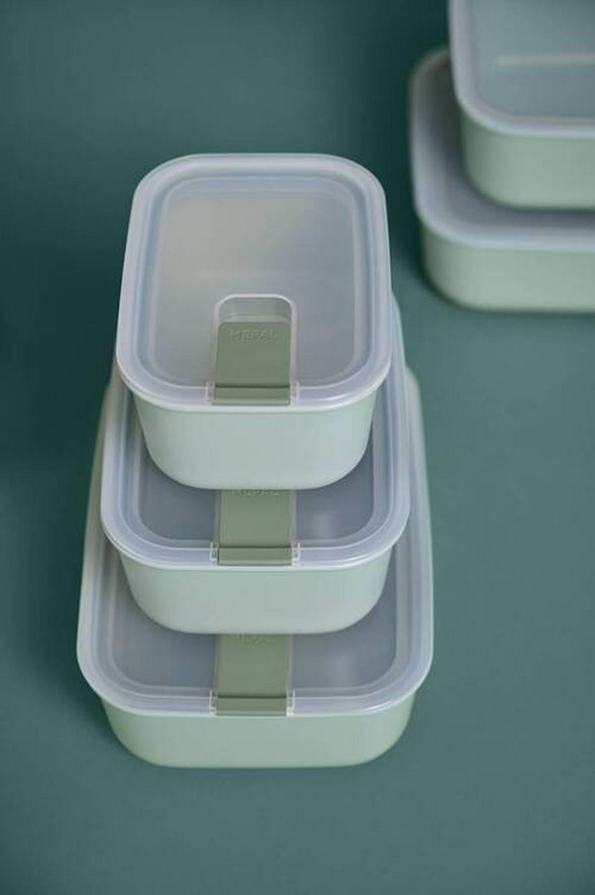FRISCHHALTEDOSENSET EASYCLIP 3-teilig  - Transparent/Weiß, KONVENTIONELL, Kunststoff - Mepal