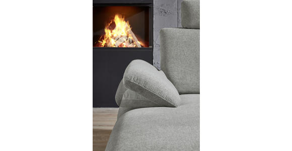 ECKSOFA in Webstoff Grau  - Schwarz/Grau, Design, Textil/Metall (284/184cm) - Dieter Knoll