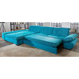 ECKSOFA Türkis Mikrofaser  - Türkis/Schwarz, Design, Textil/Metall (341/204cm) - Xora