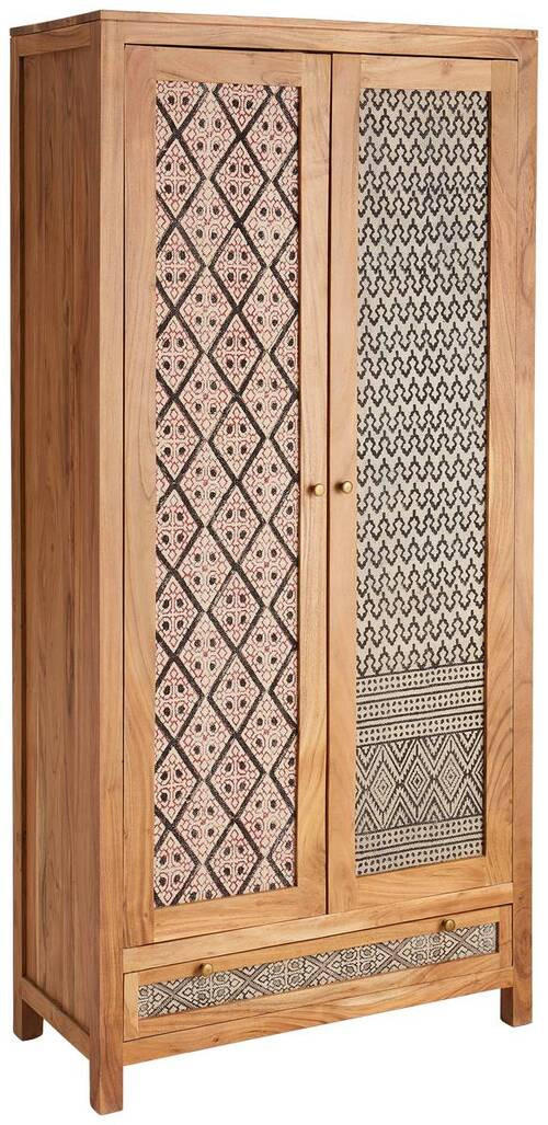 VÍCEÚČELOVÁ SKŘÍŇ, barvy akácie, akácie, 90/190/42 cm - barvy mosazi/barvy akácie, Lifestyle, kov/dřevo (90/190/42cm) - Livetastic