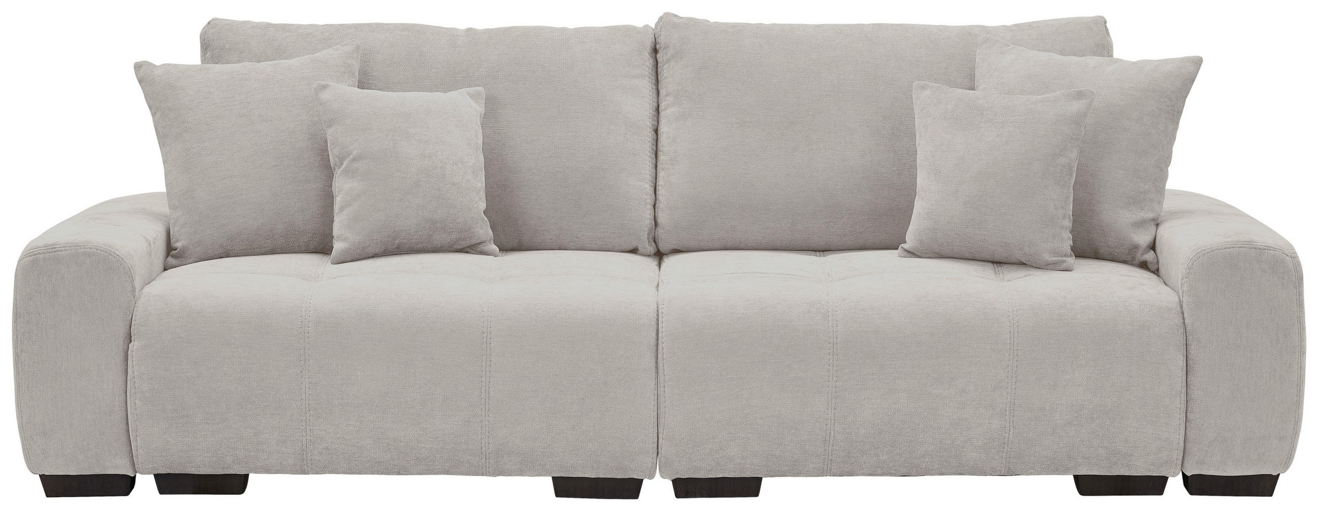 BIGSOFA Chenille Naturfarben  - Dunkelbraun/Naturfarben, KONVENTIONELL, Kunststoff/Textil (250/100/90cm) - Carryhome