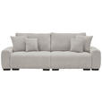 BIGSOFA Chenille Naturfarben  - Dunkelbraun/Naturfarben, KONVENTIONELL, Kunststoff/Textil (250/100/90cm) - Carryhome
