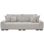 BIGSOFA Chenille Naturfarben  - Dunkelbraun/Naturfarben, KONVENTIONELL, Kunststoff/Textil (250/100/90cm) - Carryhome