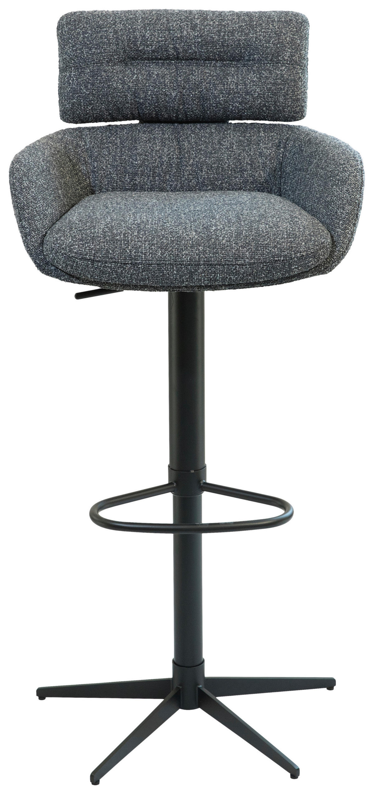 BAROVÁ ŽIDLE, černá, tmavě šedá - černá/tmavě šedá, Design, kov/textil (54/105/53cm) - Dieter Knoll