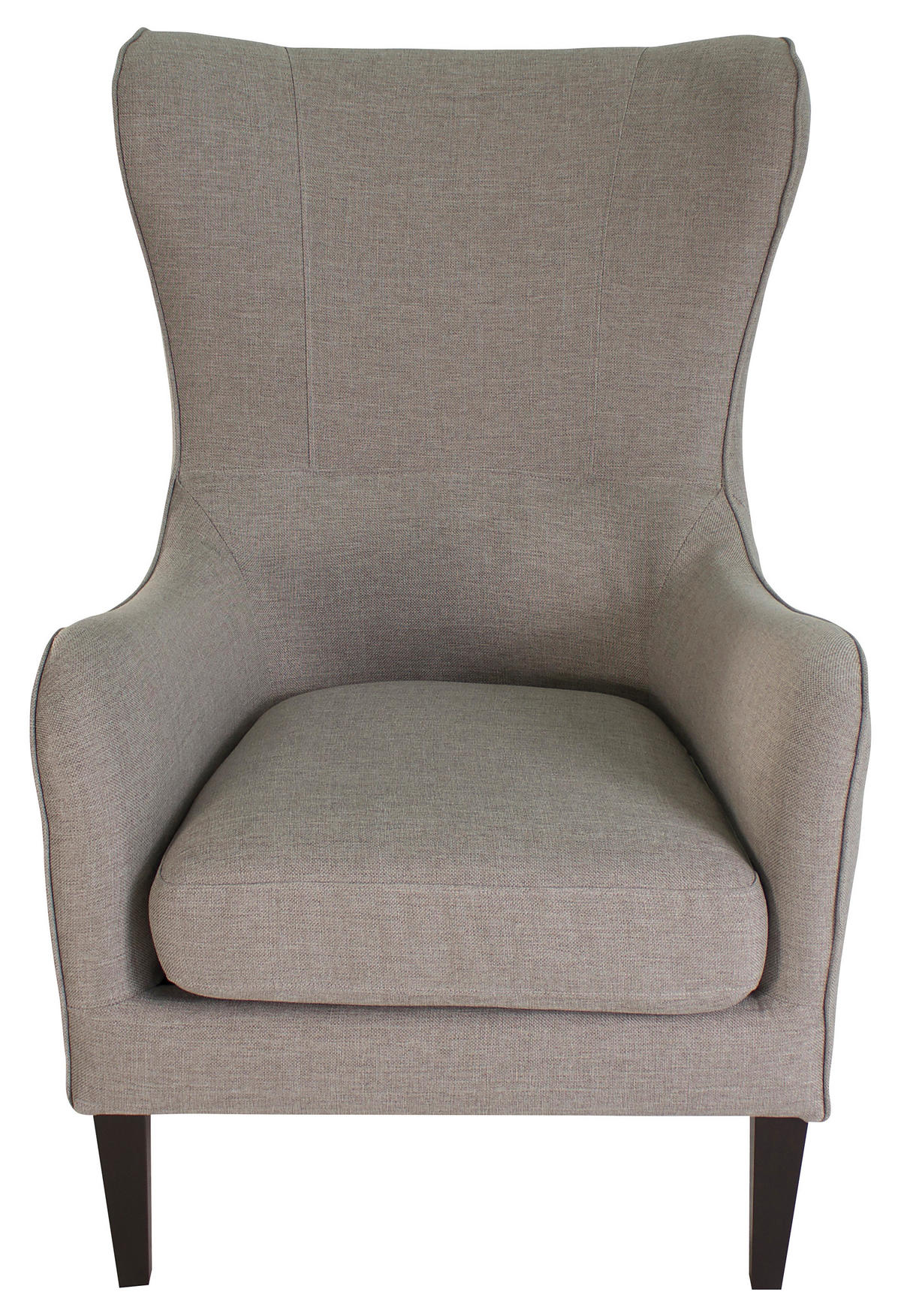 FOTELJ Z OPORO ZA GLAVO,  umazano rjava tekstil - barve wenge/umazano rjava, Design, tekstil/les (73/110/96cm) - Cantus