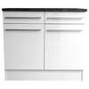 SCHUBKASTENUNTERSCHRANK 100/90/60 cm  in Weiß, Weiß Hochglanz  - Weiß Hochglanz/Anthrazit, Basics, Holzwerkstoff/Kunststoff (100/90/60cm) - MID.YOU
