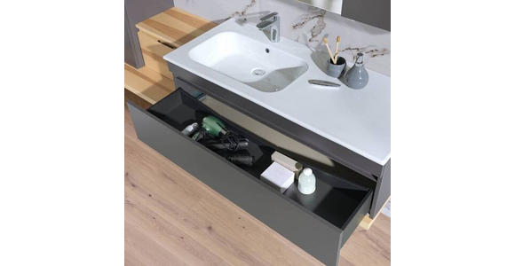 BADEZIMMER in 207 cm - Graubraun/Eschefarben, MODERN, Glas/Holz (207cm) - Novel