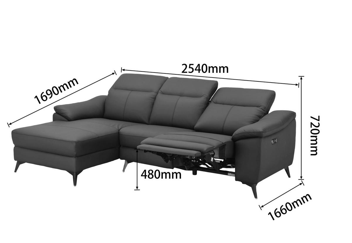 ECKSOFA  Lederlook Kombination Echtleder/Lederlook Schwarz  - Schwarz, Design, Leder/Textil (168/254cm) - Xora