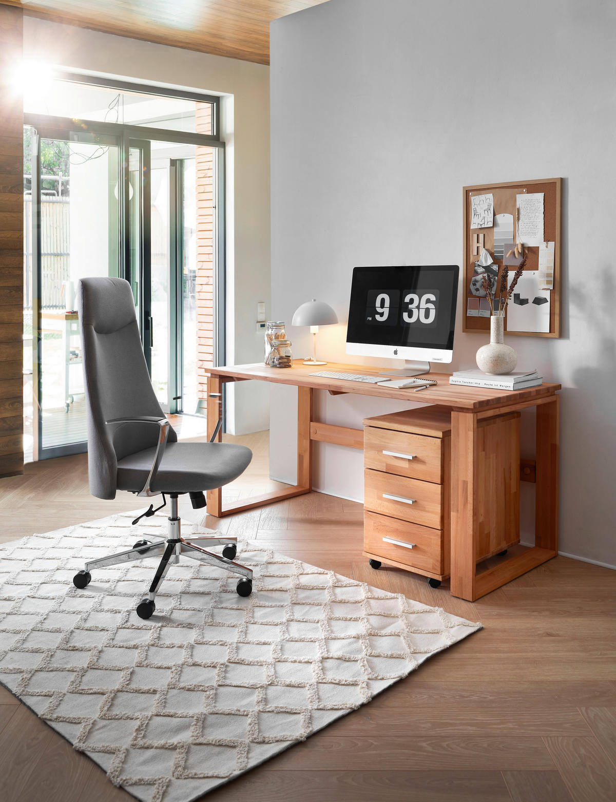 SCHREIBTISCH 160/70/75 cm  in Buchefarben  - Buchefarben, KONVENTIONELL, Holz (160/70/75cm) - Linea Natura