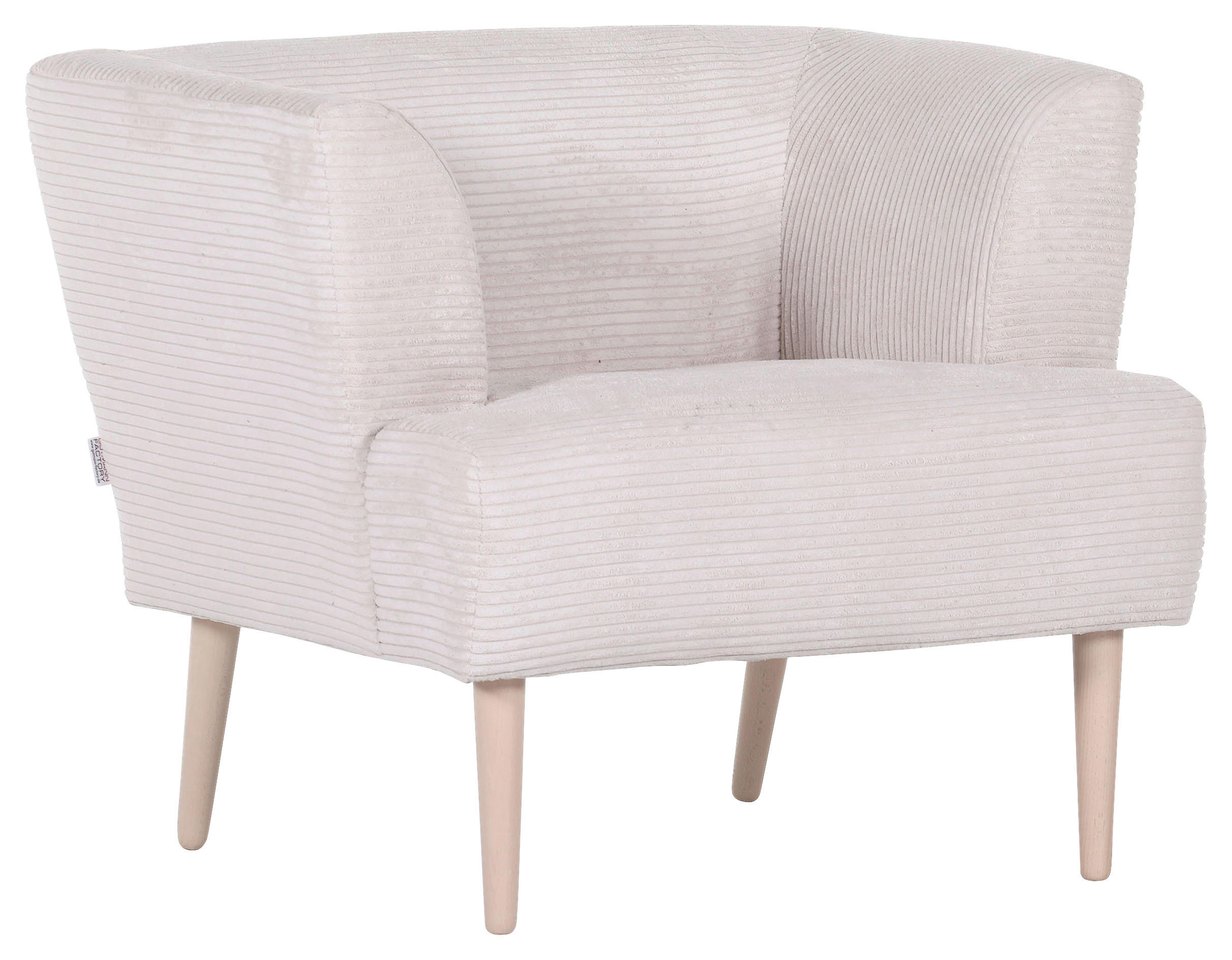 SESSEL in Cord Naturfarben  - Buchefarben/Naturfarben, Design, Holz/Textil (85/71/80cm) - MID.YOU