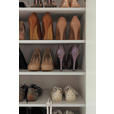 SCHUHSCHRANK  in 80/120/38 cm  - Silberfarben/Weiß, Basics, Holzwerkstoff/Kunststoff (80/120/38cm) - Moderano