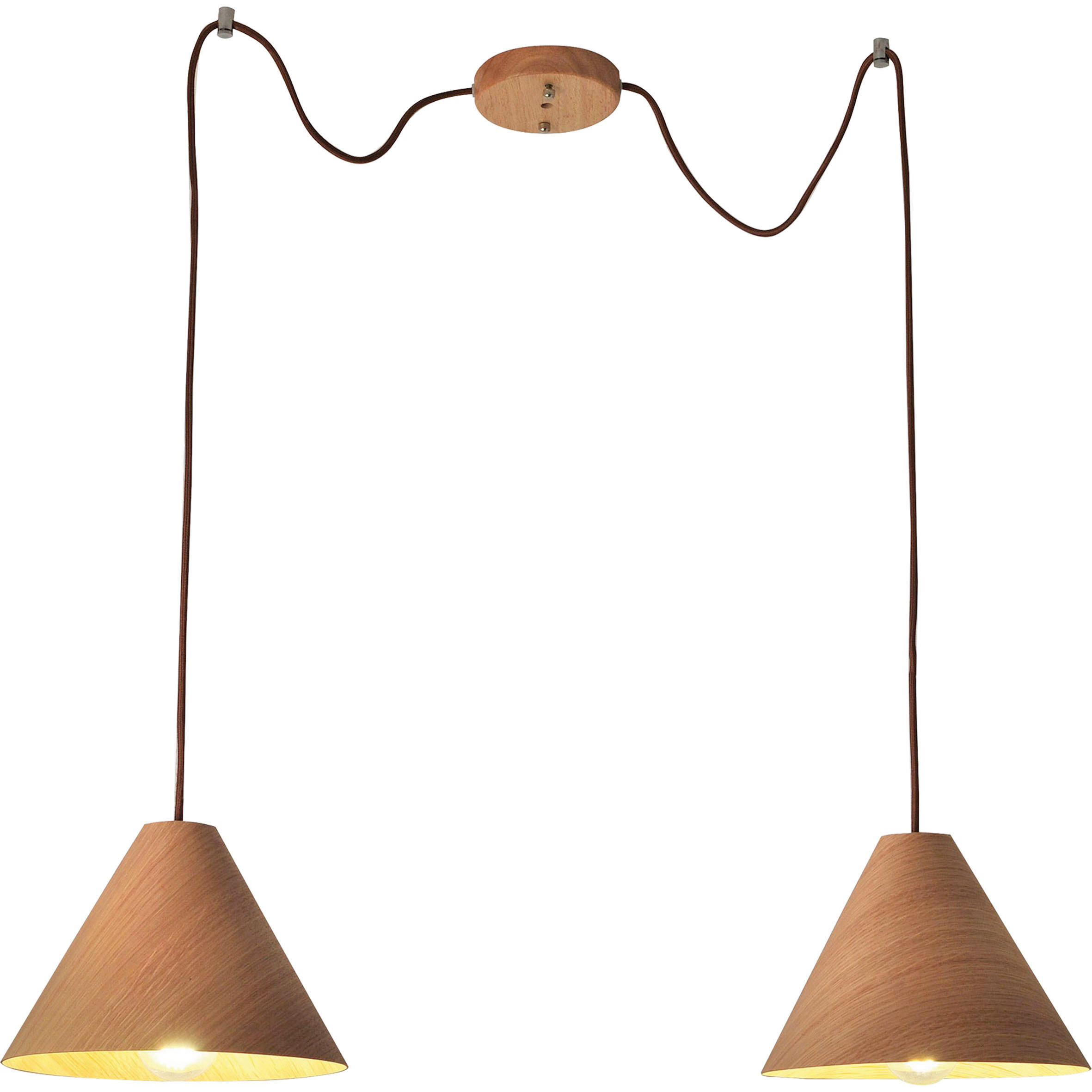 HÄNGELEUCHTE Esino BIS 350/25/BIS 350 cm  - Design, Holz/Textil (BIS 350/25/BIS 350cm) - Fabas Luce