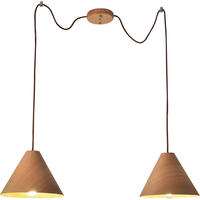 HÄNGELEUCHTE Esino BIS 350/25/BIS 350 cm  - Design, Holz/Textil (BIS 350/25/BIS 350cm) - Fabas Luce